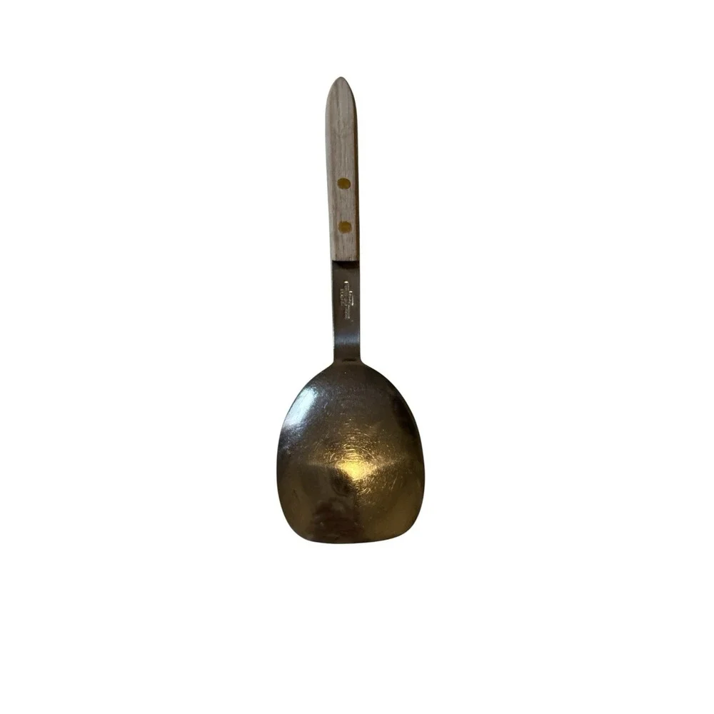 Vintage Warco Stainless Steel Ice Cream Spade Scoop Wood Handle 9 1/2